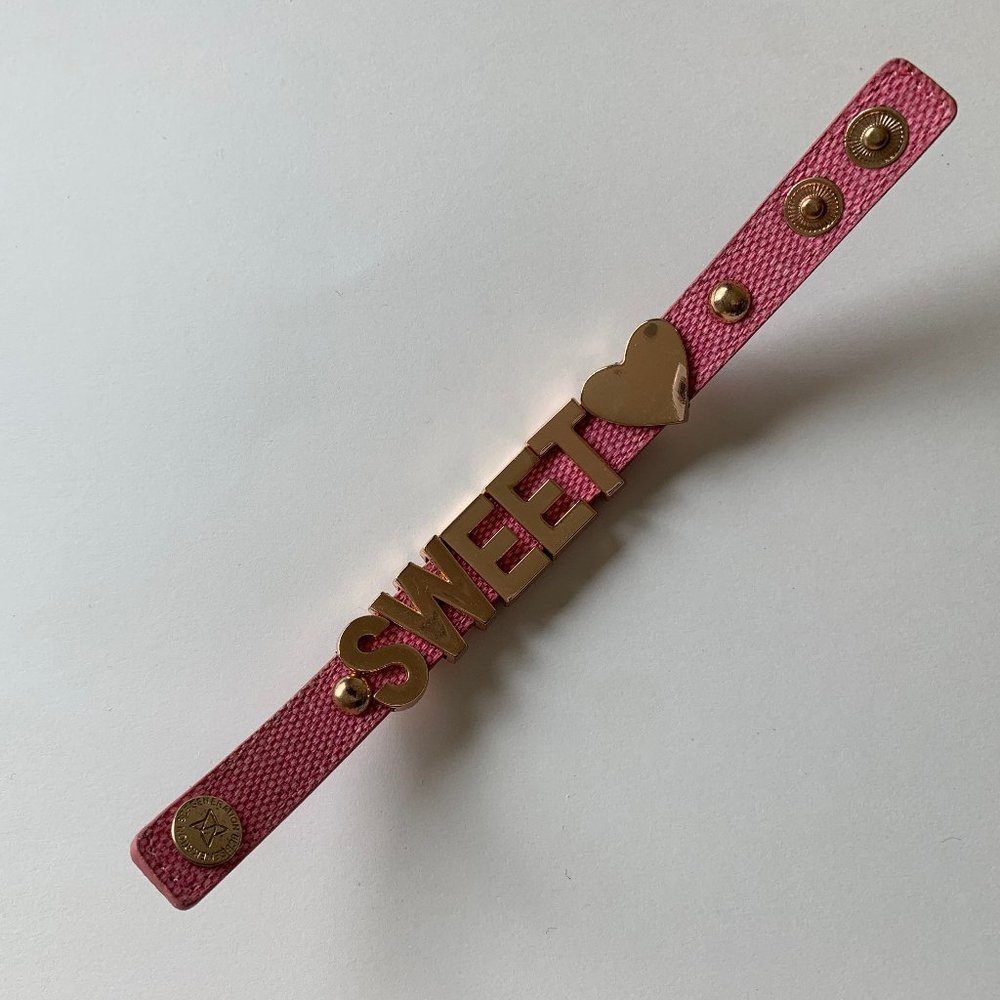 # NWOT Pink BCBGeneration CharmBracelet "SWEET <3"